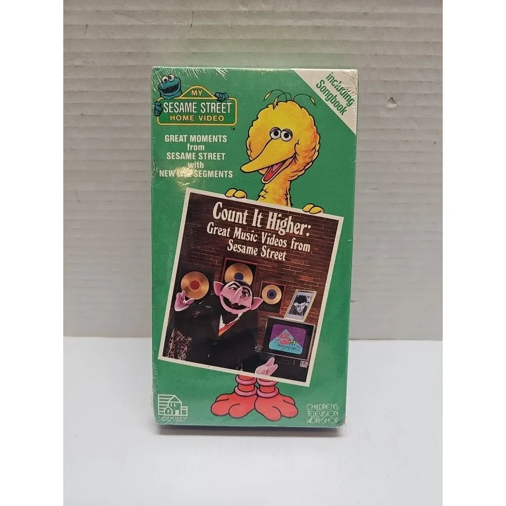 Sesame Street Home Video Count It Higher Great Music Videos VHS 1988 Book SEALED
